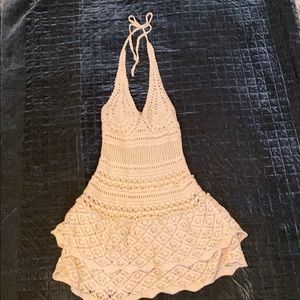 Crocheted mini dress